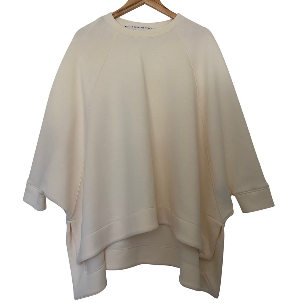 COG THE BIG SMOKE Mega Crew Neck Top Sweatshirt Cream One Size Oversized